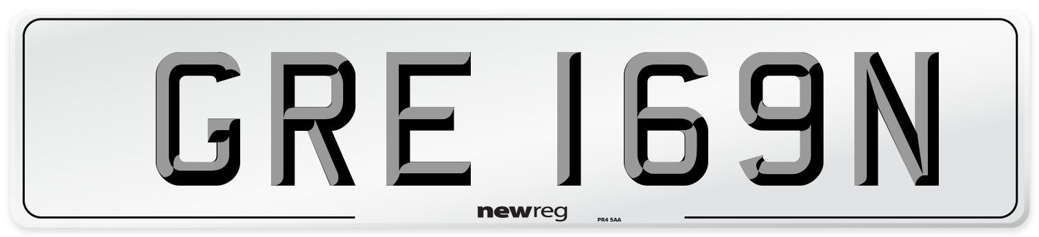 GRE 169N Number Plate from New Reg